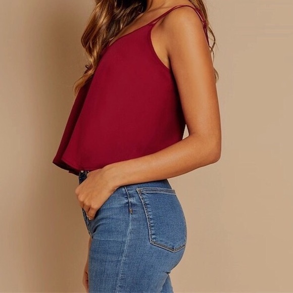 Casual Backless Double Strap Cami Crop Top - Picture 3 of 5